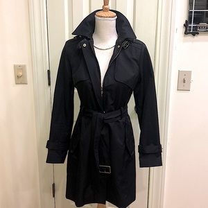 Cole Haan Black Rain Coat